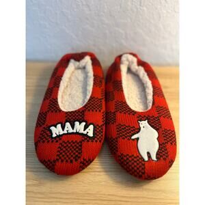 Mama Bear Warm Winter Indoor Christmas House Slippers Women Zizor Sz Large 9-10